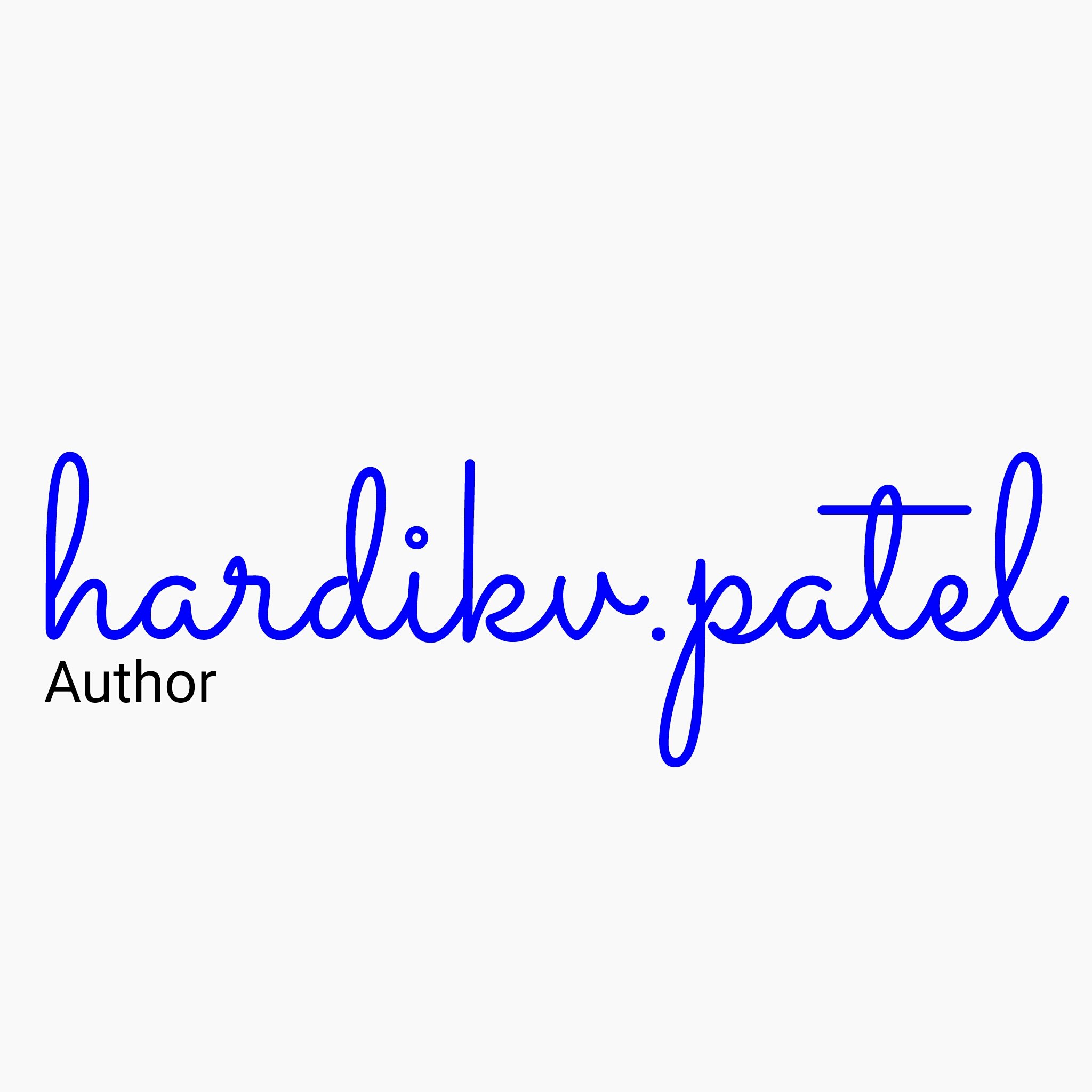 hardikvpatel91's profile picture. Author