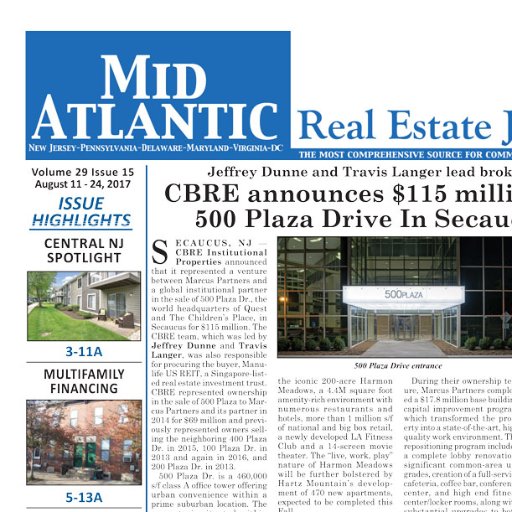 MAREJ provides our readership with the most comprehensive coverage of commercial real estate in NJ, PA, DE,  MD, VA, and DC. Visit us at: https://t.co/1M4dQ7xp8h