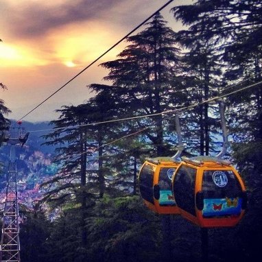 Here you will experience adventurous and a joy ride by a gondola to ancient #Hanuman #temple #Jakhu with magnificent #views of #Shimla #hills and #town.