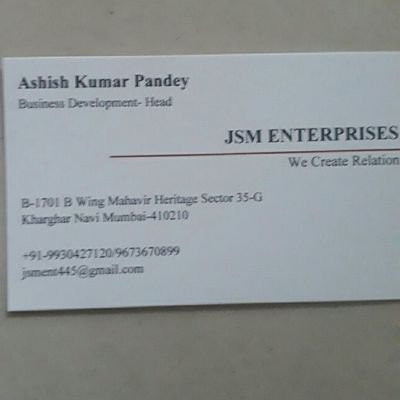Business Development Head for JSM Enterprises
