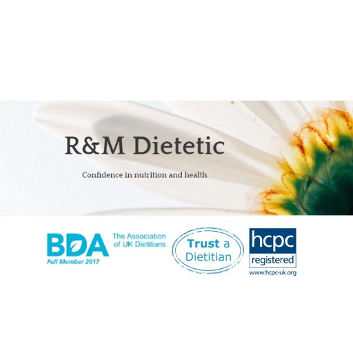 Dietetic Services & Nutrition Innovation
IBS & FODMAP @LeeMartinRD| 
Paediatrics @melrendall_RD| 
Dementia @TheDMAT| 
Contact info@rmdietetic.com