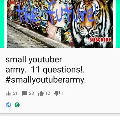 This account is to help the #smallyoutuberarmy when i can.