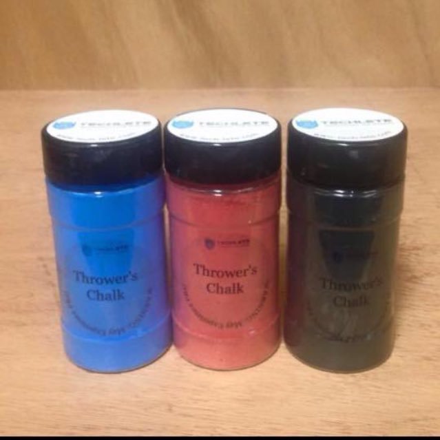 We sell athletic grade chalk with availability in over 10 colors! Let TechLete provide the grip for your next big throw!!!