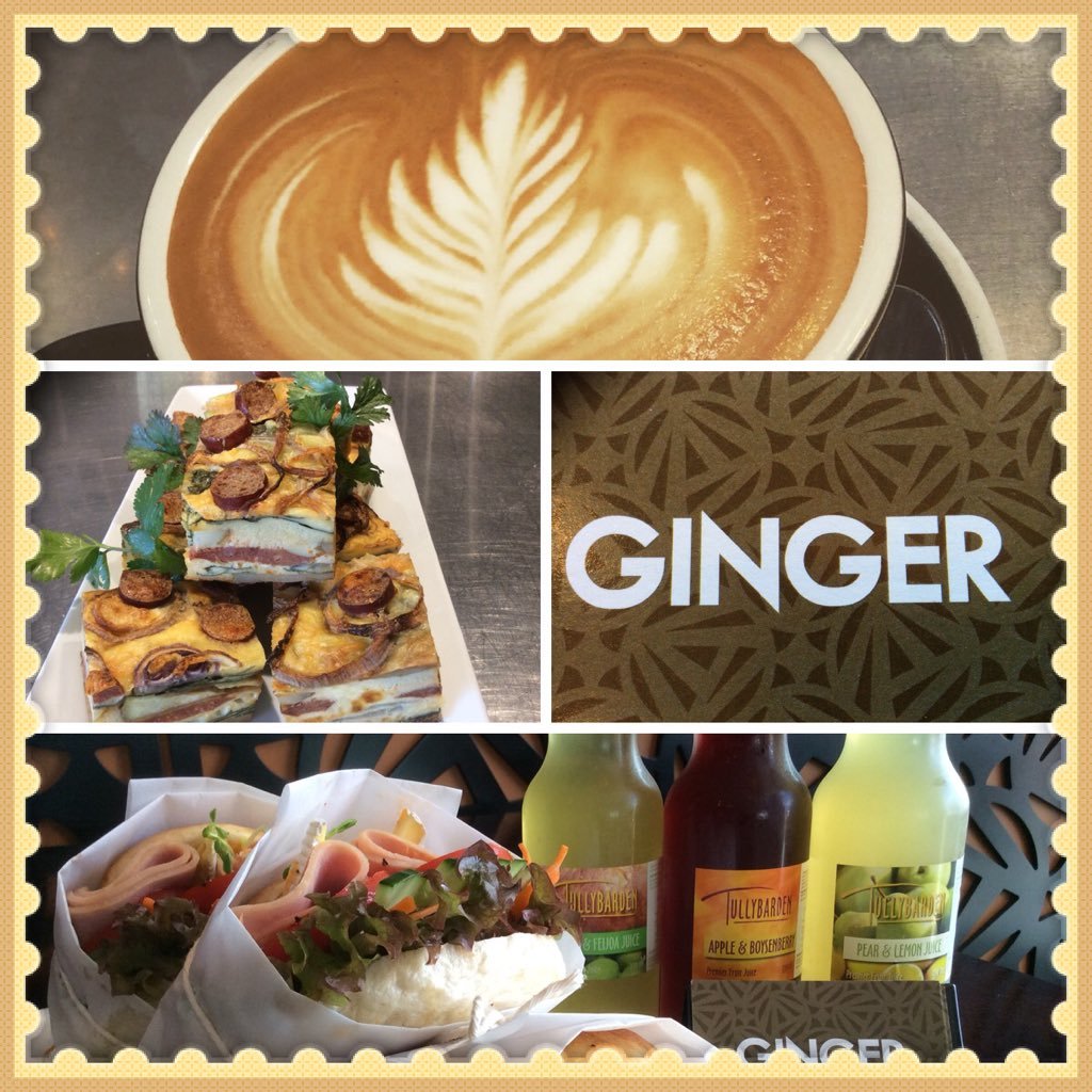 Ginger Cafe, eastern enterance to the Richmond Mall, serving outstanding coffee and delicious food.