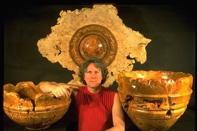 Dennis Elliott former & original Foreigner drummer is recognized as a master artist creating museum quality wood vessels, wall hangings & interactive sculpture