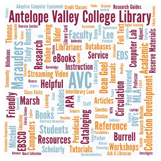 The mission of the AVC Library is to provide information services and instruction to support the mission of the college in meeting educational needs.