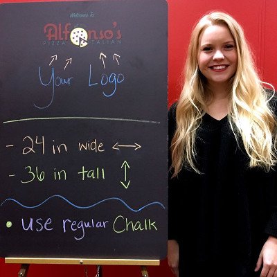 We create custom logo chalkboards for restaurants, retail businesses, and any other reason you can think of!