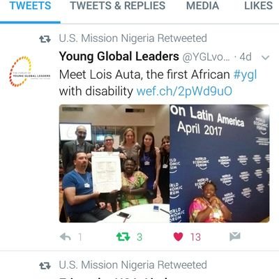 2014 Mandela Washington Fellow, Disability Advocate, Conscious Politician, YoungGlobalLeader @wef Ashoka Changemaker Scholar and Daughter of God.