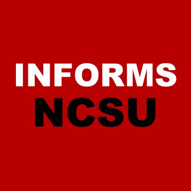 This is the official twitter account for the INFORMS Student Chapter at North Carolina State University.