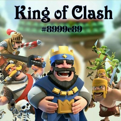 Kingofclashcr's profile picture. Familia de clanes Clash Royale. En busca del TOP.
1er clan - King of Clash #8999c89 /
2o clan - Prince of Clash #220c28gy /
3er clan - Goblin of Clash #902qpy9