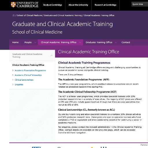 Clinical Academic Training Office, University of Cambridge