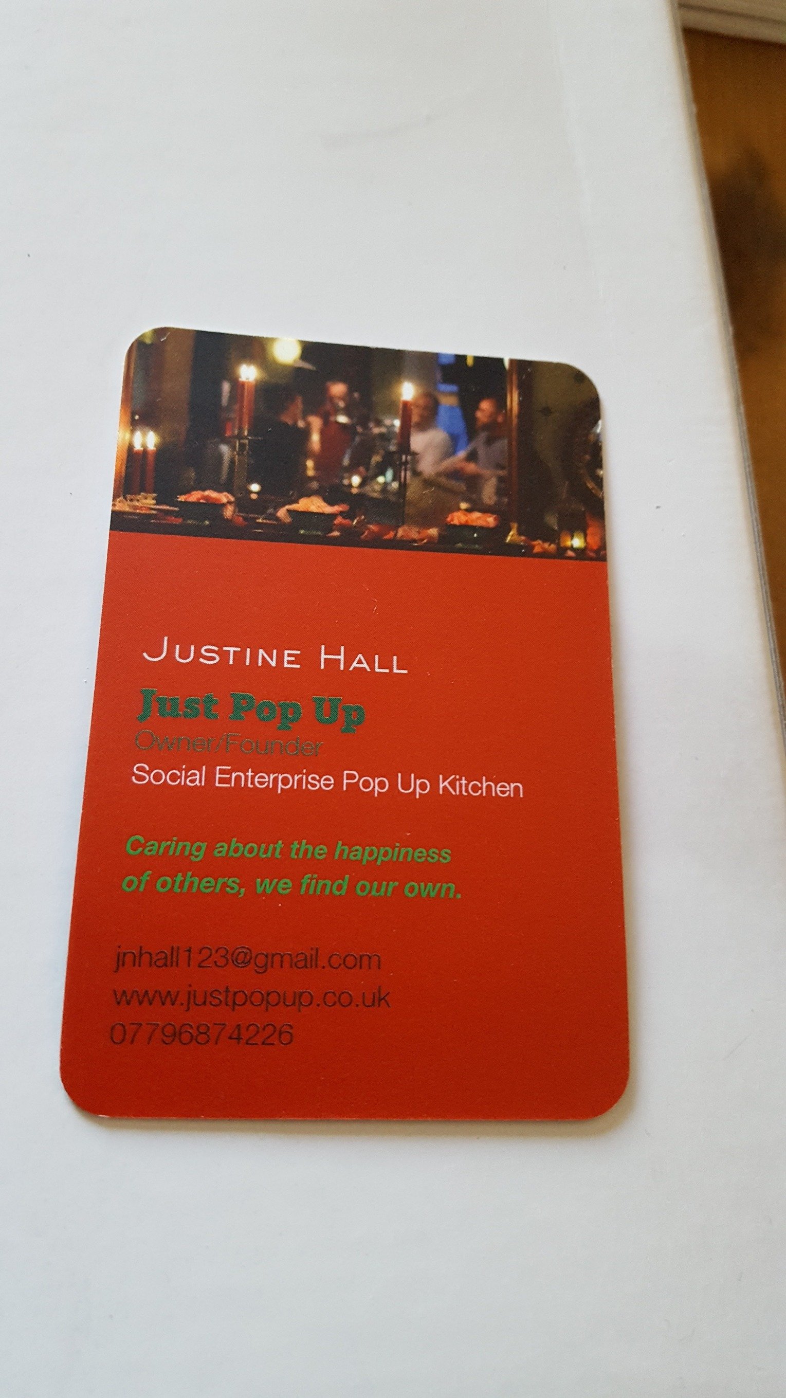 Just Pop Up. An emerging SE running educational talks & food pop-ups. Profits fund our projects teaching those with mental health issues to cook.