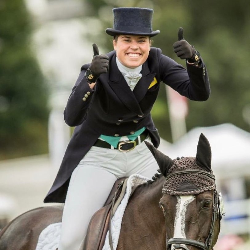 Young event rider, juggling university and pony prancing! And yes, it is Pumbaa like the warthog in the Lion King...