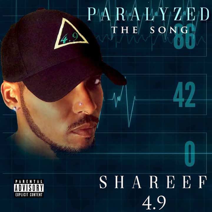 SHAREEF 4.9 Hip Hop R&B artist author New Song PARALYZED available on all music streaming/download sites.