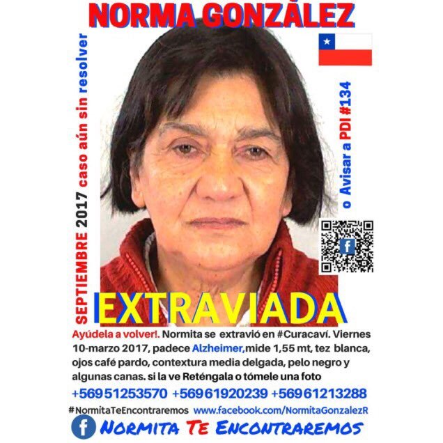 MallénX G. Buscamos a mi madre “Norma González Ruiz”#extraviada 10/03/2017 en #Curacaví 🇨🇱 en FB y YouTube #NormitaTeEncontraremos #LeyExtraviados #followback
