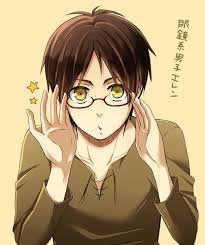 Eren Yeager /male / gay as fuck/ tends to scream a lot/ determined/ why is my boss shorter then me?/ hard headed/ also a titan (dm me to rp)