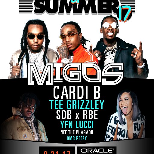 Last Day of Summer concert featuring Migos, Cardi B, Tee Grizzley, SOBxRBE, YFN Lucci, Nef the Pharoach, OMB Peezy plus special guests