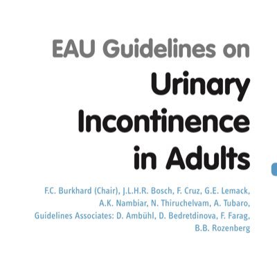 Official feed of the EAU Urinary Incontinence guideline panel