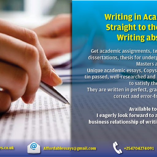 Affordable Essays is a dedicated tutoring service company that seeks to give students assistance in all areas that they might need help in.