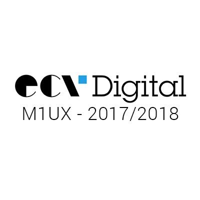 Compte des Master 1 2017/2018 en #UXDesign à l' @ECV_digital_Nts