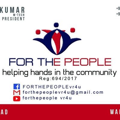 FOR THE PEOPLE organization here to help who are in needy, it's an volunteer service anybody can join vth us 9177631592 hyd,wgl.
https://t.co/MnHAgH4Rwr