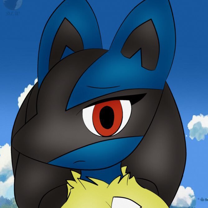 ”Greetings! I'm Kamaura! I spent years exploring the vast Pokemon world, and in the time I spent away from the world, I evolved into a Lucario! Rawr!