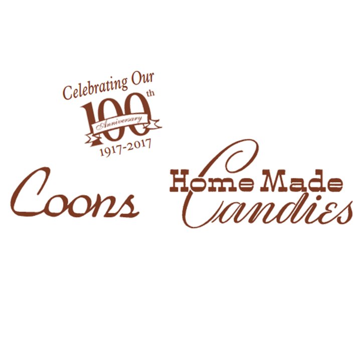 For 100+ years (5 generations) Coons Candy has been making fine homemade candy confections. Coons Toffee is known as some of the best in the World!