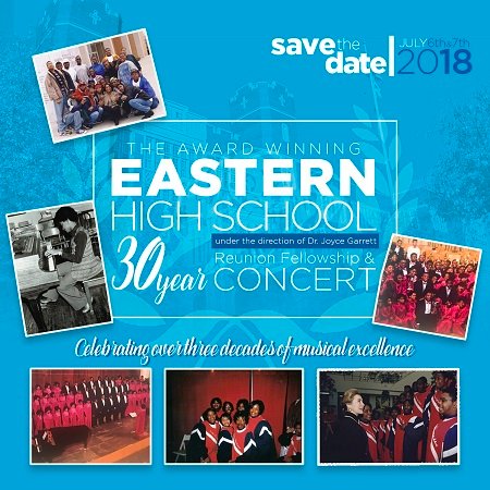 Celebrating 30 years of musical excellence, Eastern High School's Reunion Choir will come together in 2018 to honor its rich legacy.