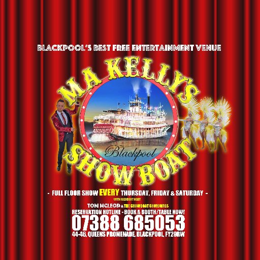 LIVE show Thurs, Fri & Sat. Guest Bands, Comedians & Acts. All Hosted by Tom McLeod & His Showboat Showgirls. Beer Garden.