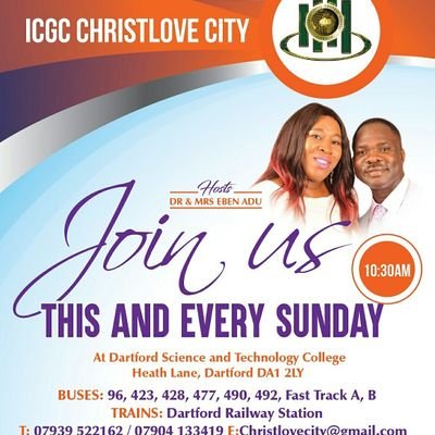 Christlove City Temple is a multicultural-focused church based in Kent, England, UK.  We exist to raise leaders, shape vision, and influence our society