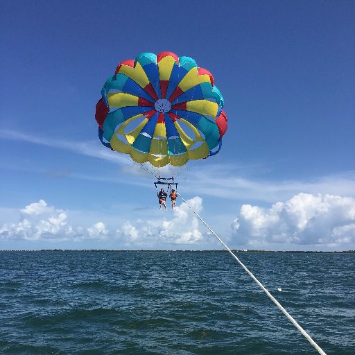 We love to parasail! Find us at Robbie's Marina in beautiful Islamorada, Florida Keys.
