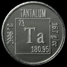 Hello! My name is Tantalum. I have a atomic mass of 180.95. I am known as ta, number 73 on the periodic table. Founded in 1802
