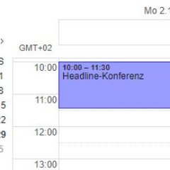 Kommst Du morgen zur Headline-Konferenz? Nur, wenn es Schnitten gibt.