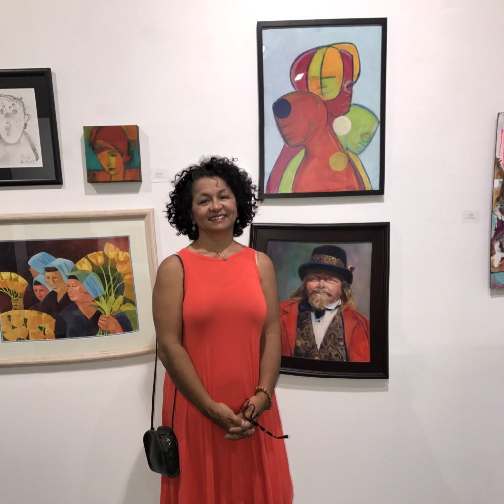 MarinaDiazArt's profile picture. Painter/Designer • Lives in Pasadena California •Education Art Center College Of Design “91 • Loves kids, dogs and birds, (not in exact ordered).