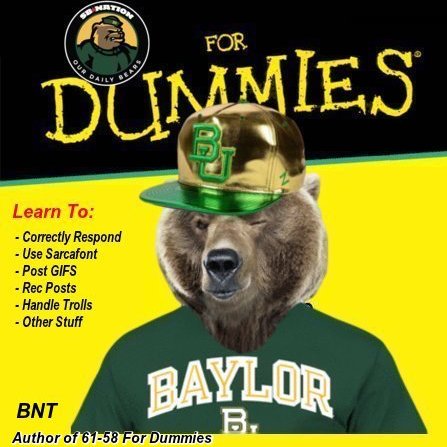 Baylor Twitter Hall of Fame Member. BU Alumni, Bear Foundation Board, and Contributor for https://t.co/S3kQ32W2Y8  I follow back all Baylor fans #SicEm