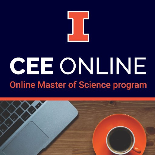 CEEOnlineatIL's profile picture. The Department of Civil and Environmental Engineering at Illinois offers courses, certificates, and the Master of Science degree online.