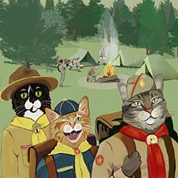 Cat Scouts is an organization for cats to become good mancat citizens.