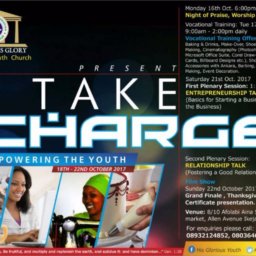HOHGYouthChurch's profile picture. Youth church of RCCG's House of His Glory parish.
