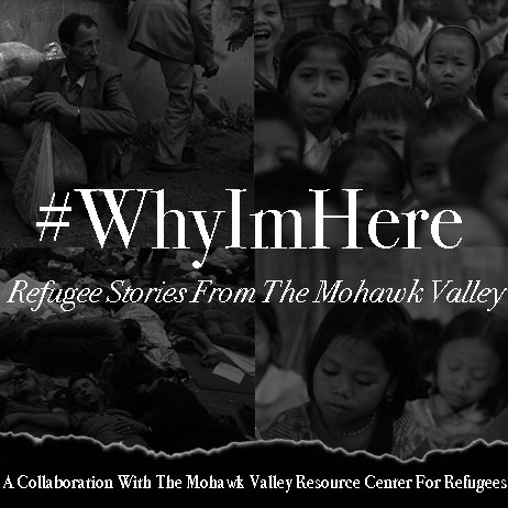 WhyImHere2017's profile picture. A collaboration with Mohawk Valley Resource Center for Refugees and the JLM 461 class at Utica College #WhyImHere