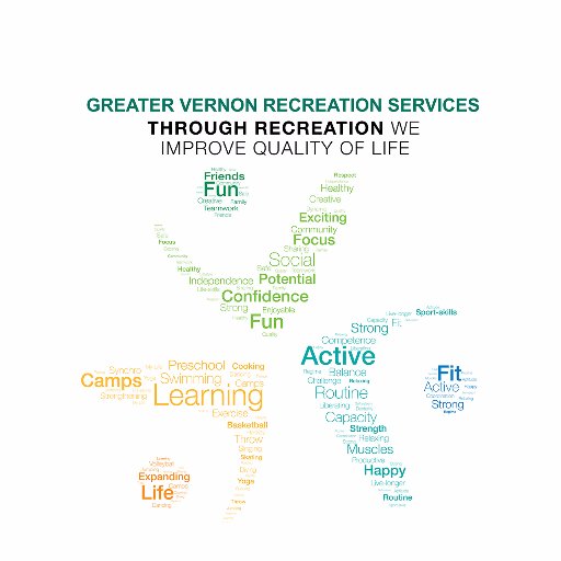 Welcome to Greater Vernon Recreation Services and the variety of opportunities we offer for children, teens, adults and seniors  to participate and get active.