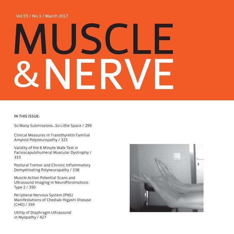 Official journal of the American Association of Neuromuscular & Electrodiagnostic Medicine @aanemorg and published by Wiley @wileyneuro