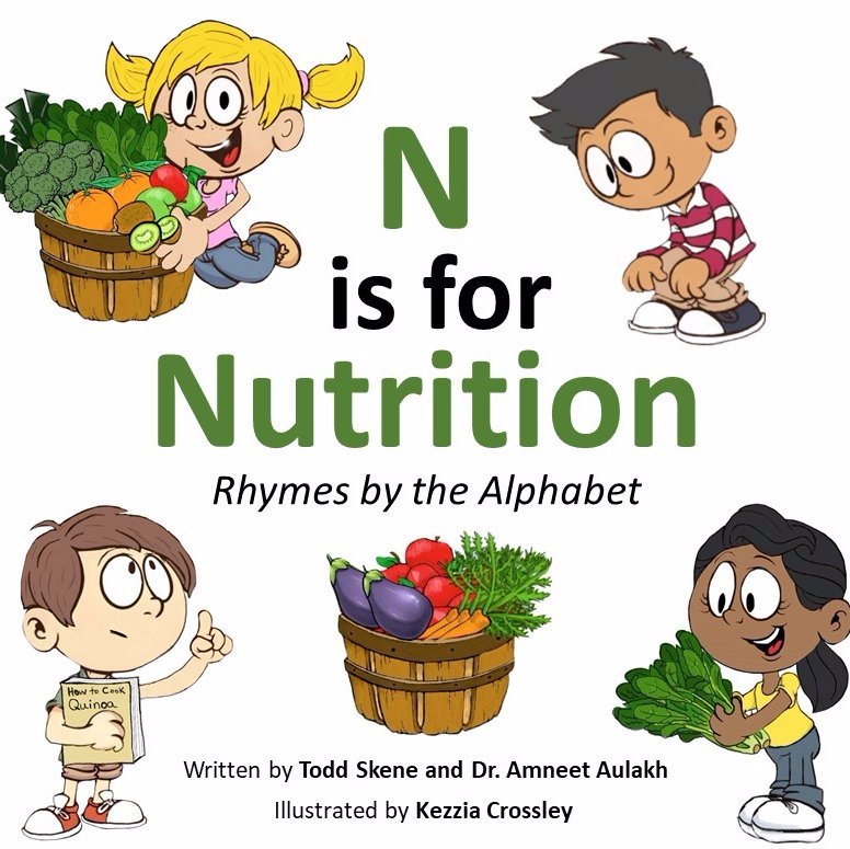 N is for Nutrition, a rhyme book by the alphabet, takes several adorable kids on a farm-to-table journey as they learn about plant-based food and nutrition.