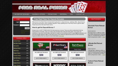 Free Real Poker | Poker No Deposit Bonus - Rakeback Offer - Deposit Bonus - Promotions - Freeroll