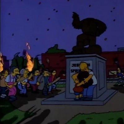 Riots, protests and angry mobs on the Simpsons