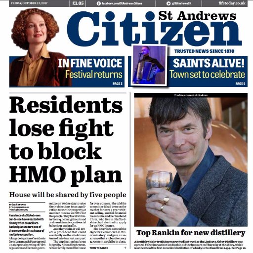 All the latest news and sport from St Andrews and the surrounding area. Retweeting is not endorsing