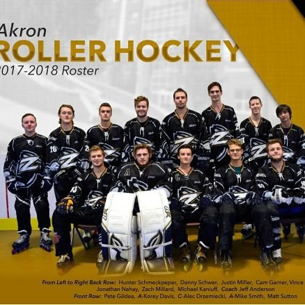 University of Akron Roller Hockey |MCRHL|
5 National Championship apperances| 2017 ECRHA Challenge Cup Champions| 2019 MCRHL DIII Champions| #Wheelz