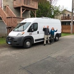 xcountrycouple's profile picture. We  are a free spirited, fun, quirky, vegetarian couple embarking on a year-long journey in a van to discover America and find a new place to call home.