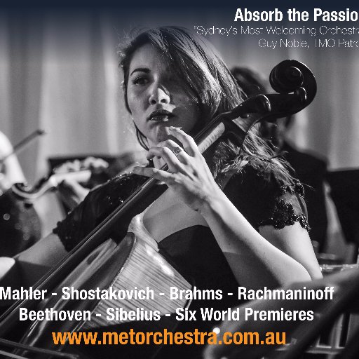 The Metropolitan Orchestra is recognised as on of Australia's most dynamic and versatile orchestras. For season details visit http://t.co/BORpGoiETM