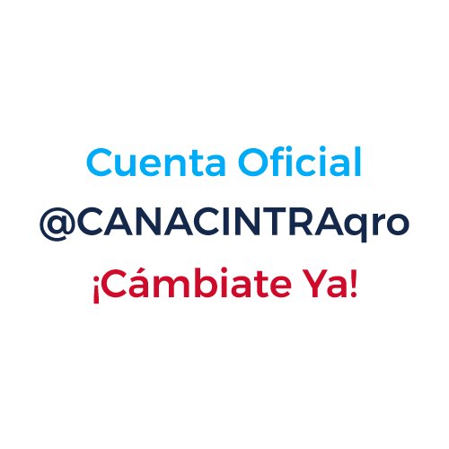 Nuestra cuenta Oficial es @CANACINTRAqro ¡Cámbiate Ya!

Continua con nosotros