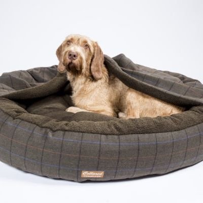 Dog cave beds, Bespoke quality dog collars leads and snuggle sacks made to individual requirements